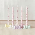 thumbnail image 2 of Twfbrm 2 Pack Taper Candles Set, 10 inch Paraffin Wax Bowknot Pattern Taper Candles, Dripless Unscented and Smokeless Dinner Candle Long Burning Tall Candlesticks for Wedding Party and Home, 2 of 9