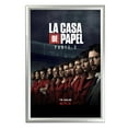 thumbnail image 2 of M&T Displays Snap Poster Frame 14x22 Inch Silver 1" Aluminum Profile Front Loading Wall Mounting Photo Picture Document Certificate Sign Holder Mitered Corner Anti Glare Cover, 2 of 7