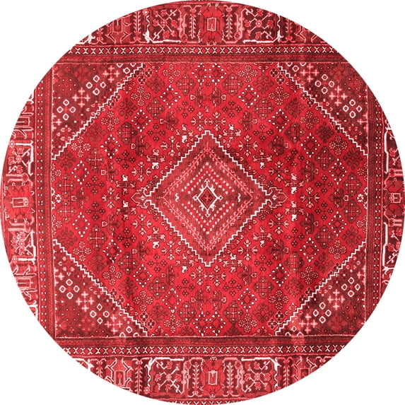 Ahgly Company Indoor Round Persian Red Traditional Area Rugs, 4' Round