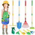 thumbnail image 1 of Juego de herramientas de jardinería Magic4U Kids con delantal y guantes, 22 piezas, 1 of 7