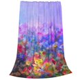 thumbnail image 2 of Fuzoiu Colorful Purple Cosmos Flower Print Ultra-Soft Micro Fleece Blanket,All Seasons Flannel Throw, Lightweight Blanket for Bed, Sofa, Couch, Movie Night, Camping, and Travel-60"x50", 2 of 7