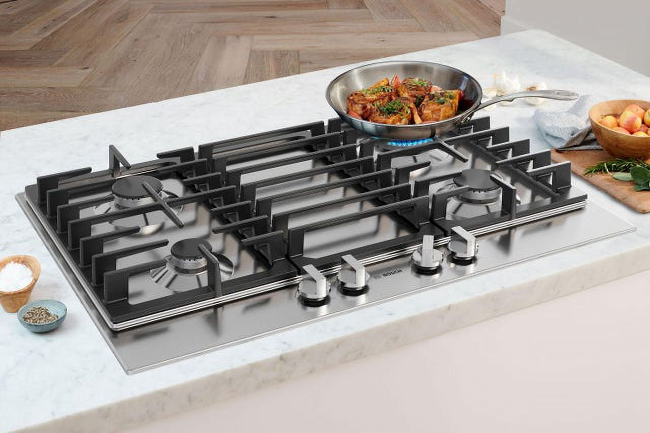 Bosch 300 Series 30" Gas Cooktop 4 Burner Stainless Steel NGM3051UC
