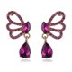 thumbnail image 1 of 1 par de hermosos pendientes de tuerca de cristal de mariposa, pendientes de gota de agua de piedra de ópalo colorido, joyería para mujer, regalo de Navidad, 1 of 3