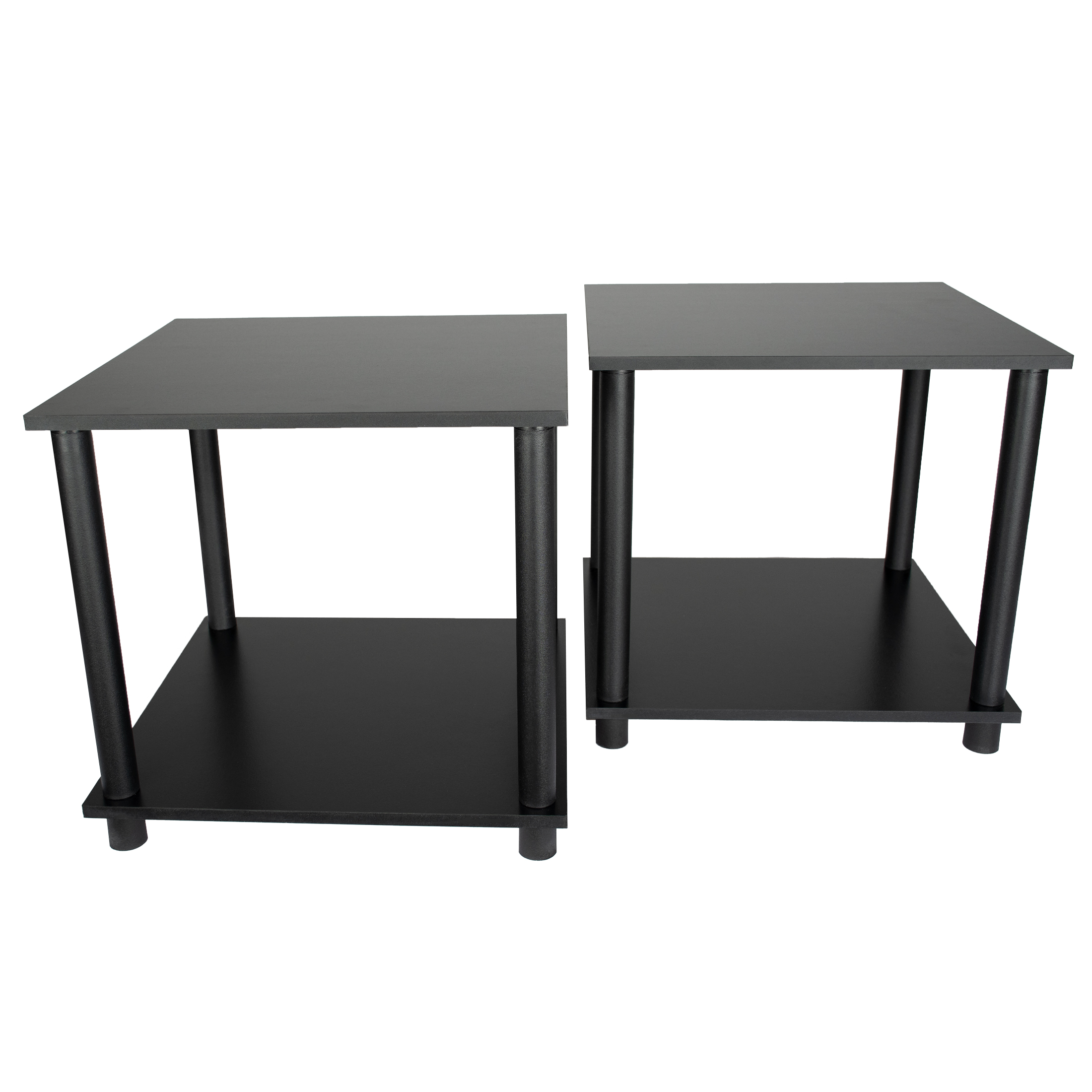 Mainstays No Tools End Tables, Solid Black, Set of 2 - image 2 of 8