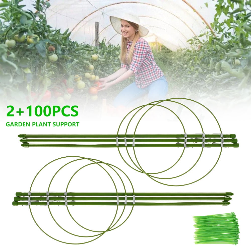 5PCS Telescopic Flower Stand Adjustable Plant Cage Support Metal Garden Outdoor Plant Support Ring Cage for Peony Tomato Vegetable Hydrangea Rose Plant Support Plant Stakes