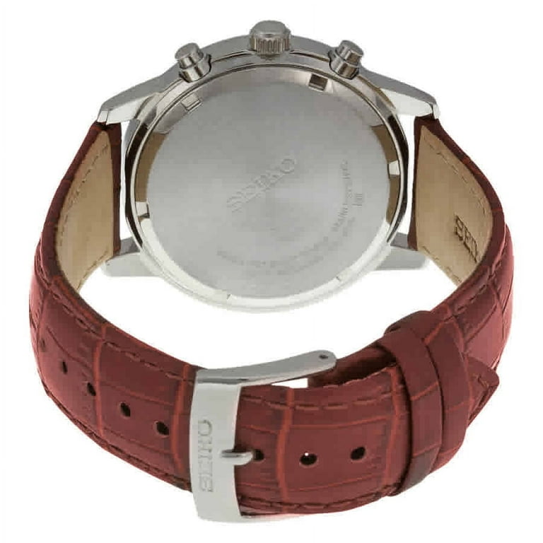 Seiko Men s SNDC31 Silver Calf Skin Japanese Quartz Dress Watch