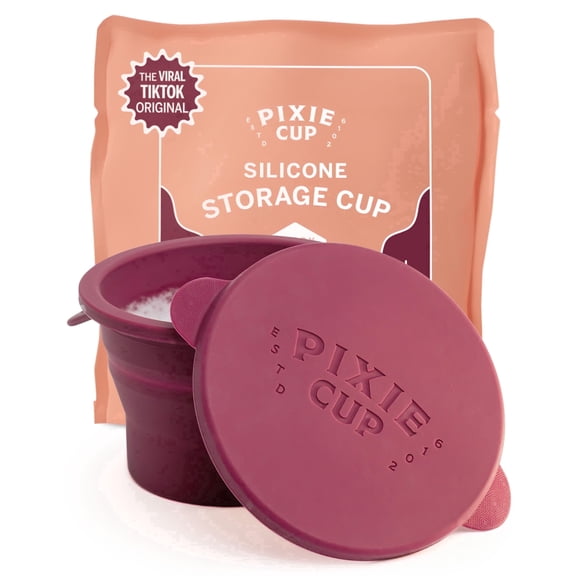 Pixie Menstrual Cup Collapsible Sterilizer - Microwavable Cleaner Container for Menstrual Discs (12oz)