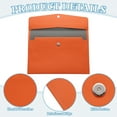 thumbnail image 3 of Uxcell PU Hard Leather A4 File Folder, Document Holder Waterproof Envelope Folder Cases with Snap Closure Orange, 3 of 7