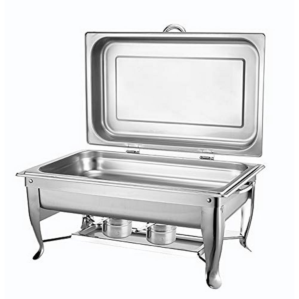 ChefQ 8 Qt Hinged Chafing Dish Foldable Frame with a Stainless Steel