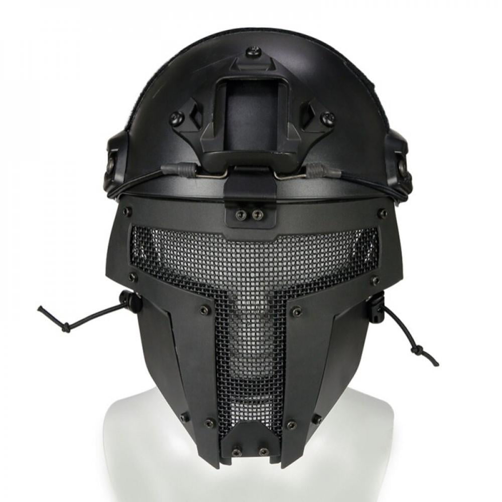 Tactical Airsoft SPT Steel Mesh Full Face Mask Sparta Tactical Mask Helmet Cover 