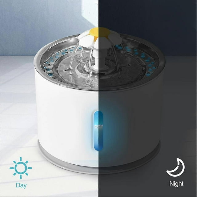2.4L Automatic Pet Water Fountain with LED Electric USB Dog Cats Pets Mute Drinker Feeder Bowl Pet Drinking Fountain Dispenser