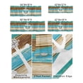 thumbnail image 2 of Kitchen Cafe Valance Curtain for Small Windows,Vintage Teal Blue Brown Wood Board Rod Pocket Short Valances Beach Weathered Wooden Plank Window Treatment for Living Room/Bedroom/Bathroom,42x18in, 2 of 9