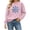 Pink, variant on gbyLJF Women's Snowflake Christmas Sweatshirt Fuzzy Long Sleeve Holiday Tops Festival Travel Fleece Warm Pullover
