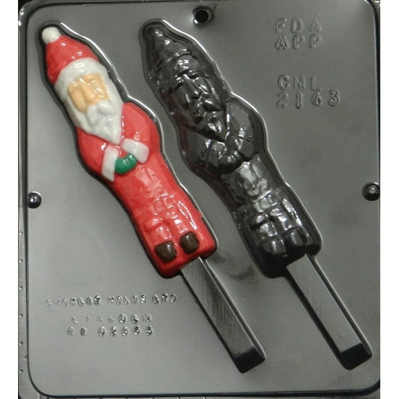 2143 Santa Pretzel Pop Lollipop Chocolate Candy Mold