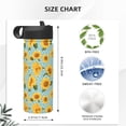 thumbnail image 4 of Pofeuu White Polka Dot Sunflower Print 18oz Sports Insulated Kettle, Sports Bottle Water Bottles For Men Women For Gym Hiking Camping Running Mountain Bike Outdoor Sports, 4 of 8
