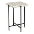 thumbnail image 4 of SAFAVIEH Tenzin Multi Gray Stone/Black Square Marble End Table (16.3 in. W x 16.3 in. D x 24.5 in. H), 4 of 8