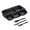 Black, variant on Japceit Divided Plates Tray with Utensil Holder, Multi-Compartment Dinnerware Set for Family Meals, Microwave and Dishwasher Safe Serving Dishes for Restaurants, Parties, Cafeterias
