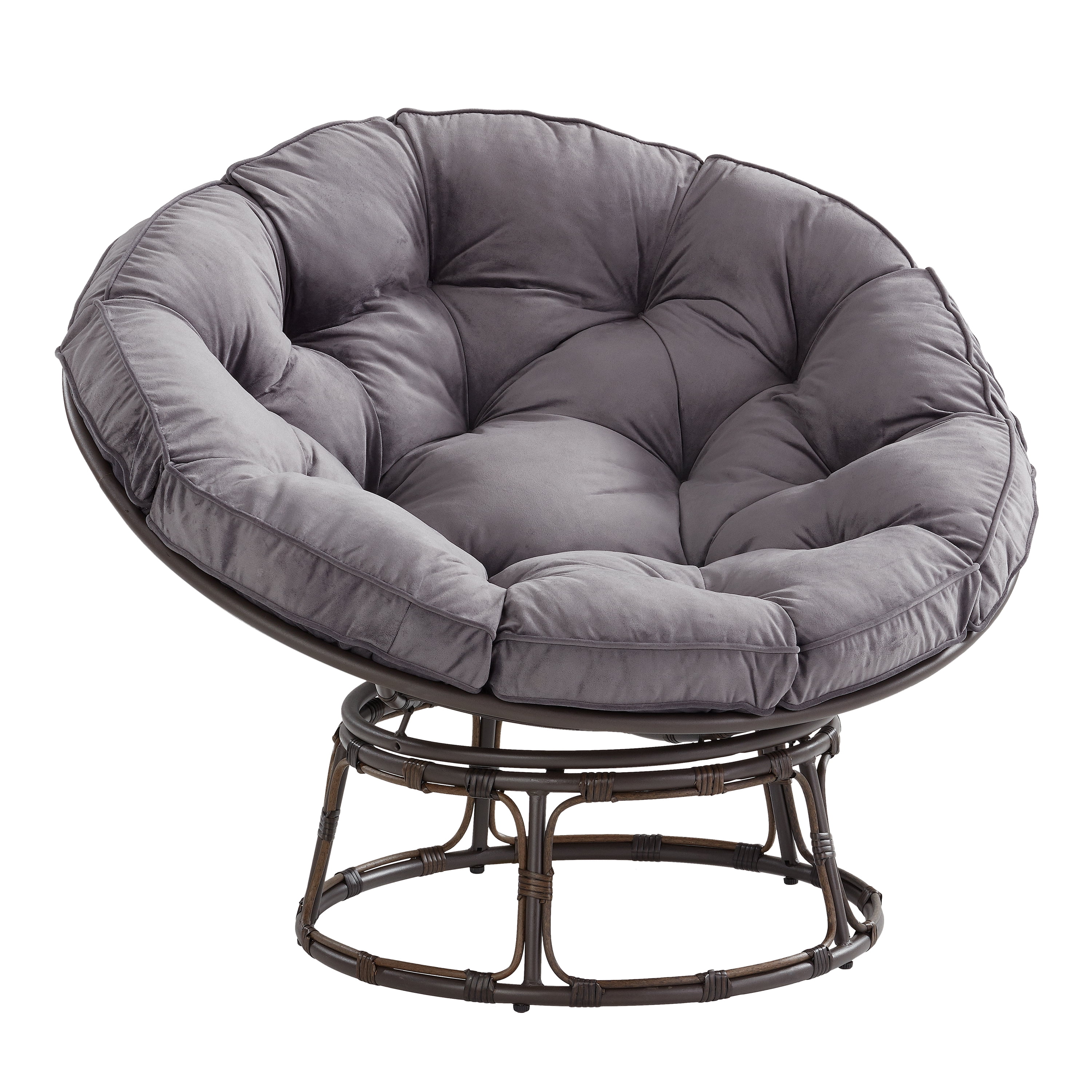 Gray .A 1 Pack Better Homes & Gardens Papasan Chair with Fabric Cushion, 