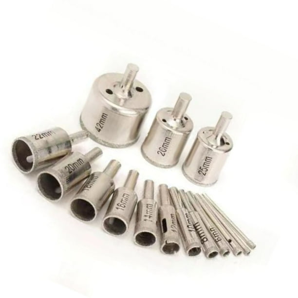 Broca para perforación de vidrio Jadeshay 15 piezas Sierra perforadora de diamante