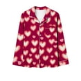 thumbnail image 4 of Mifsaly Cotton Pajama Sets for Women 2 Piece Valentine Pajamas Heart Print Sleepwear Festival Homewear Wide Leg Sleep Pants Comfortable Matching Outfits 2026 XXL, 4 of 6