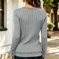 thumbnail image 6 of SHTXOZHI Women's Long Sleeve Tops Trendy Pullover Knitted V-Neck Shirts Casual Solid Color Fall Winter Base Layer Sweaters, 6 of 7