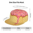 thumbnail image 6 of Gaeub Pink Ice Cream Flat Bill Snapback Hats Baseball Caps with Adjustable for Running Workouts and Outdoor Activities, 6 of 9