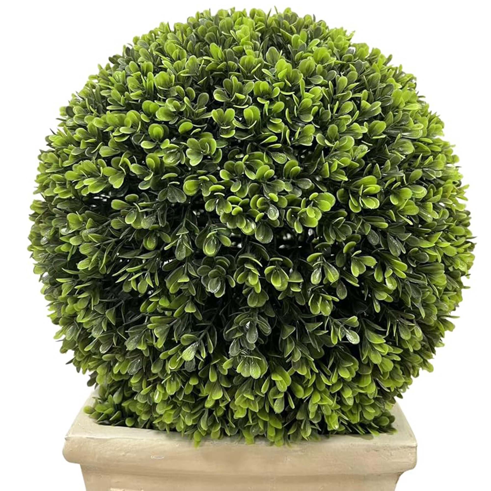 Miniyam 23" Artificial Plant Topiary Ball, Ball Topiary in Square Pot for Home Office Outdoor and Indoor Decor Porch Plants