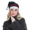 thumbnail image 5 of KLL Christmas Hats for Adults Plush Red Black Eastern Panda Warrior Print Santa Hat Xmas Fluffy Santa Claus Hat for Women Men, 5 of 6