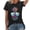 Black, variant on Womens T Shirts Crew Neck Fashion Casual Tops 2026 Pineapple Print Short Sleeve Y2K Tee