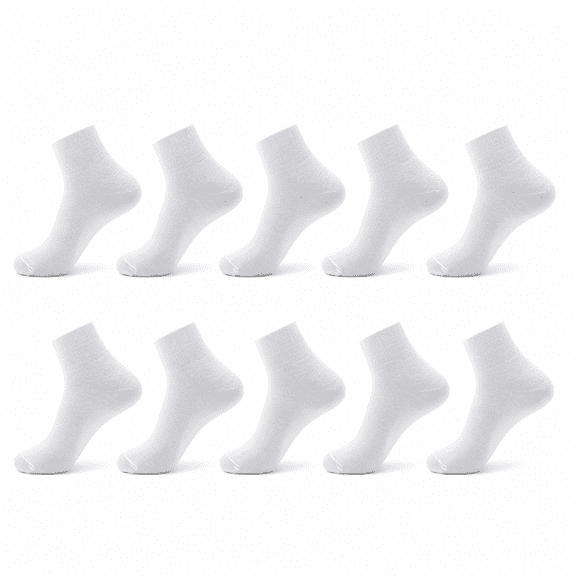 FLORNIX Seamless Socks for Girls Boys Thin Breathable School Uniform Socks Toddlers Cotton Crew Socks 3T-15 Years 6 Pack
