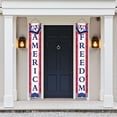 thumbnail image 1 of CaiYueKe 4th of July Decorations Patriotic Decorations Red White and Blue Banner Outdoor Hanging American Flag Porch Decor for Fourth of July Veterans Labor Memorial Presidents Flag Election Day, 1 of 7