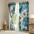 thumbnail image 3 of Manfei Girls Rustic Farmhouse Black Out Curtains, Vibrant Groovy Curtains Pack of 2 (42x63 Each), Countryside Wooden Plank Bedroom Curtains, Curtains and Drapes Decor, 3 of 6