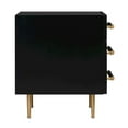 thumbnail image 5 of TOV Furniture Modern Nightstand with 3 Drawers, Black, 5 of 9