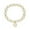 E, variant on Imitation Pearl Alphabet Bracelet Fashionable Elastic Cord Beaded Jewelry For Women Versatile For Loved Ones