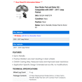 thumbnail image 2 of Rear Brake Pad and Rotor Kit - Compatible with 2007 - 2017 Jeep Patriot 2008 2009 2010 2011 2012 2013 2014 2015 2016, 2 of 2