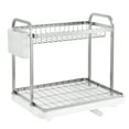 thumbnail image 7 of Sakugi Dish Drying Rack, 2-Tier Stainless Steel Dish Racks, Dish Drainer for Kitchen Counter, Silver, 7 of 7