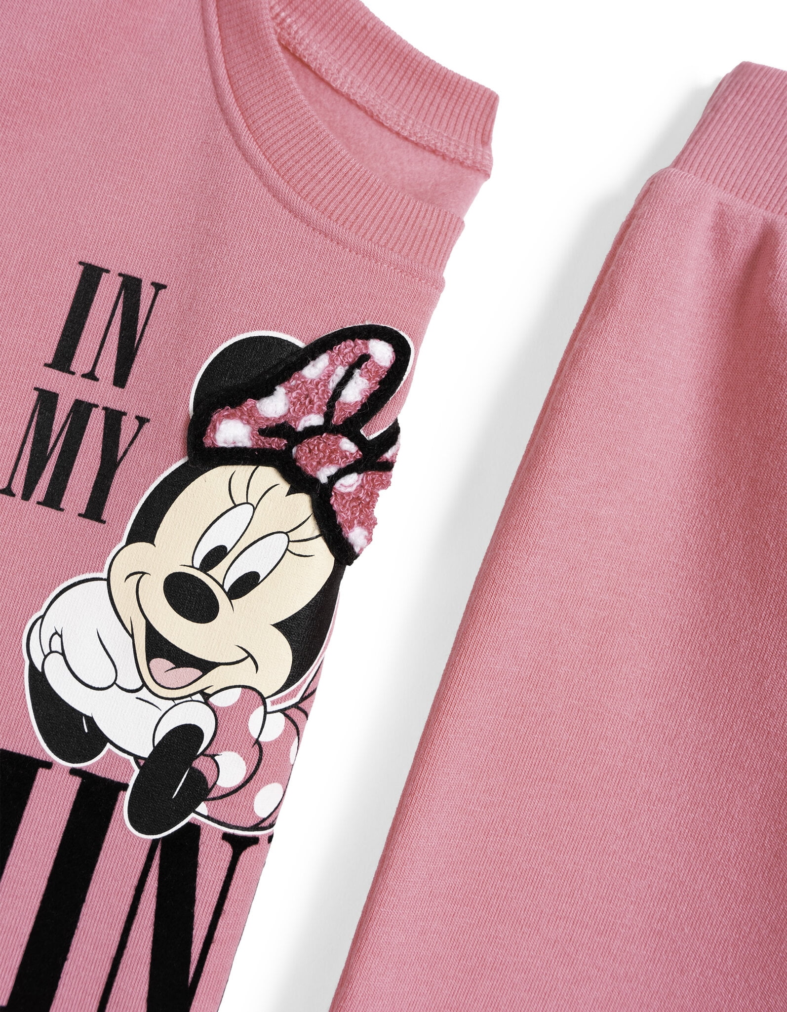 Disney Minnie Mouse Fleece Pullover Sweatshirt and Jogger Pants Outfit Set Toddler to Big Kid