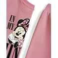 thumbnail image 3 of Disney Minnie Mouse Fleece Pullover Sweatshirt and Jogger Pants Outfit Set Toddler to Big Kid, 3 of 5