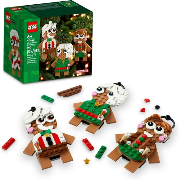 TRAHOO-Gingerbread Ornaments - Christmas Tree Ornaments Building Set for Kids, Boys & Girls, Ages 6+ - 3 Gingerbread Decorations for Tree & Home - Gift Ideas for Kids - 40642