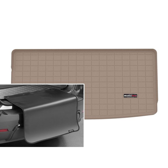 WeatherTech Cargo Trunk Liner with Bumper Protector compatible with Jeep Wagoneer, Grand Wagoneer - Behind 3rd Row w/ Bumper Protector, Tan