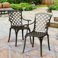 thumbnail image 4 of Set de 2 sillas de comedor de metal Costway negro, 4 of 8