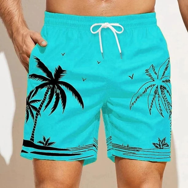 Pantalones cortos de verano para hombre, Shorts transpirables de gran tamaño, secado rápido, informales, hawaianos, con cordón, 2023 Fivean unisex