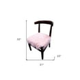 thumbnail image 4 of HomeRoots 488575 33 x 21 x 23 in. Blush Faux Fur & Dark Brown Solid Color Side Chair, 4 of 5