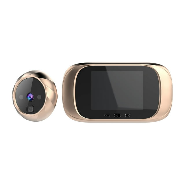 TFixol Digital Door Viewer Doorbell Home Security Monitor with 2.8 Inch LCD Peephole Camera 90°Wide Angle 320 * 240 Image Resolution Gold