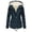 a-Navy7982, variant on VNKIDY Women's Coat Autumn Winter Solid Color Plush Lined Hooded Parka Long Sleeve Zipper Thermal Practical Cozy Style Coat For Casual Daily Streetwear Activities Trendy Outerwear