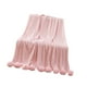 thumbnail image 2 of Manta de punto acogedora con borlas, regalo suave, 39,37 x 41,34 pulgadas Rosa, 2 of 9