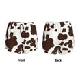 thumbnail image 3 of Balery Brown Cow Pantalones cortos deportivos para mujer con forro y dos bolsillos, elásticos, para entrenamiento, gimnasio, yoga-Small, 3 of 7