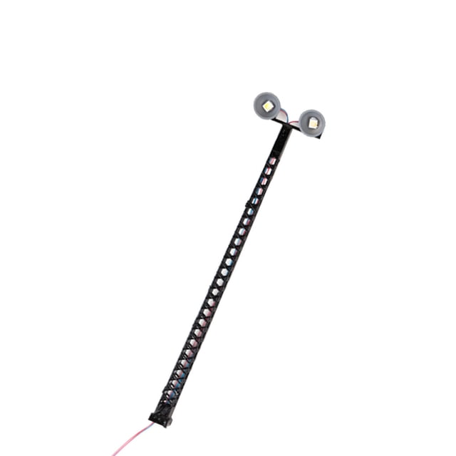 Billuyoard Modelo de luces de ferrocarril, accesorios de jardín, farolas para exteriores 1:87, lámpara de señal LED ligera, decoración de ferrocarril, Artesanía Negro (luz blanca) Billuyoard HA064493-02