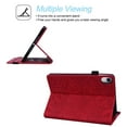 thumbnail image 4 of Tarise for Apple iPad 10th Generation Case with Pencil Holder, 2022 iPad 10.9 Inch Case, Embossed PU Leather Shockproof Folio Stand Shell Slim Cover Case for iPad A2757 A2777, Red, 4 of 8