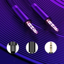 Joernso Audio Cable 3.5mm AUX Aluminum Alloy Male to Male Auxiliary Cord for PC